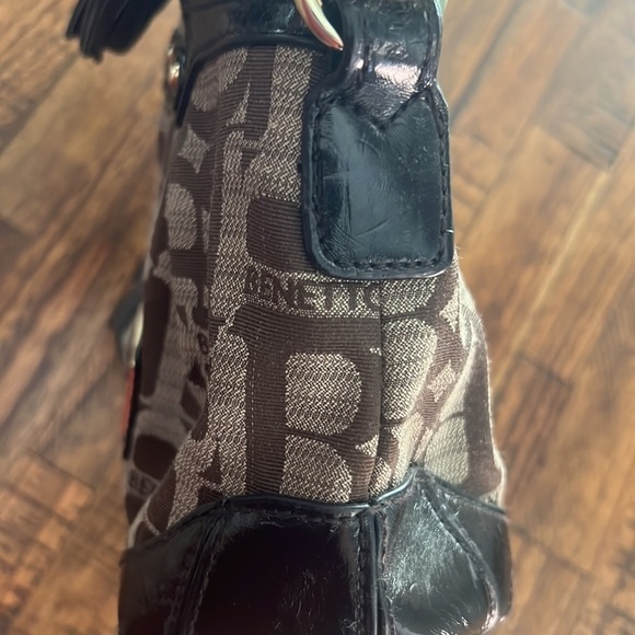 United Colors Of Benetton mini bag crossbody tan brown with gold hardware VTG - Picture 10 of 16